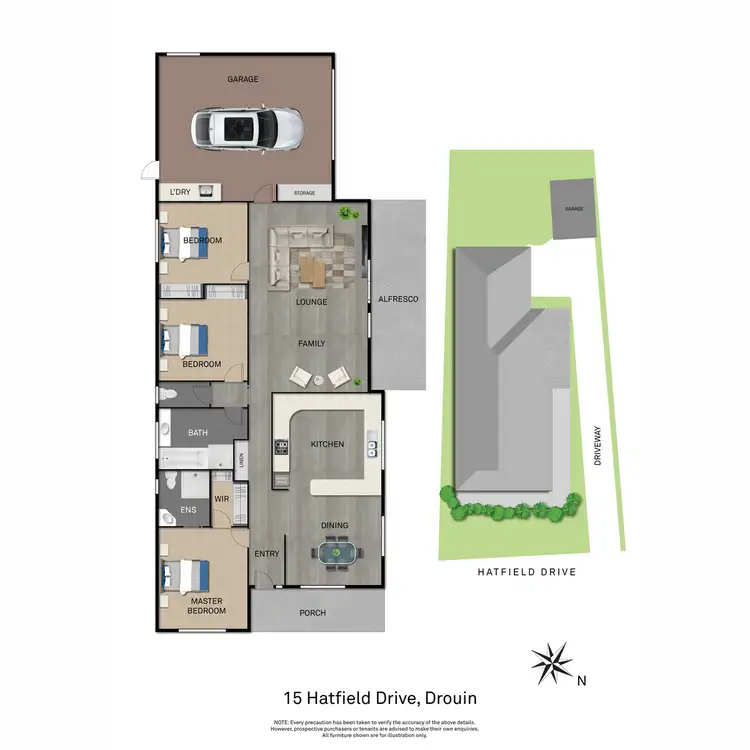 Floorplan of Homely house listing, 15 Hatfield Drive, Drouin VIC 3818