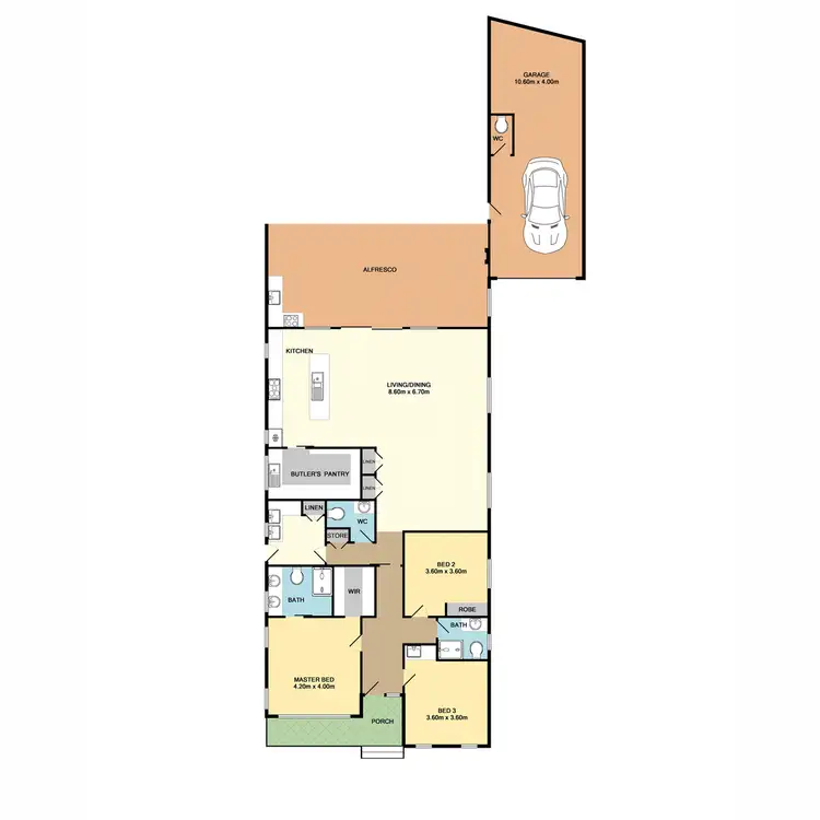 Floorplan of Homely house listing, 54 Valley Drive, Rye VIC 3941