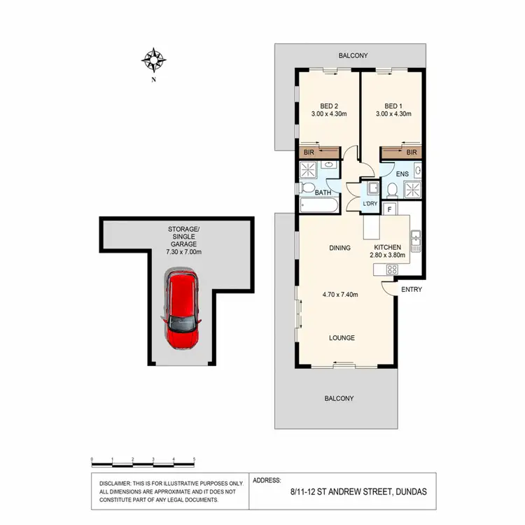 Floorplan of Homely apartment listing, 8/11-12 St Andrews Place, Dundas NSW 2117