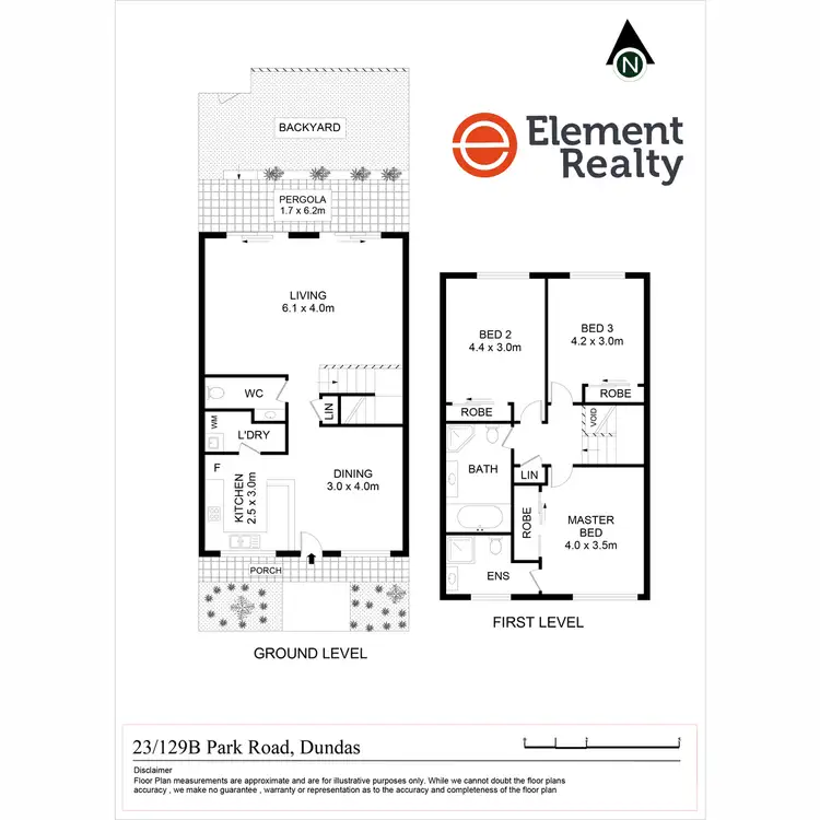 Floorplan of Homely townhouse listing, 23/129B Park Road, Rydalmere NSW 2116