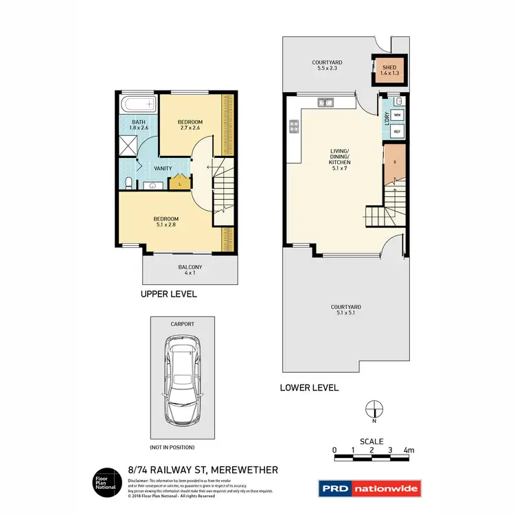 Floorplan of Homely townhouse listing, 8/74 Railway Street, Merewether NSW 2291