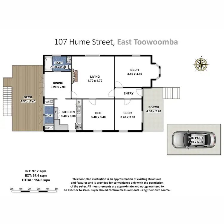 Floorplan of Homely house listing, 107 Hume Street, Toowoomba City QLD 4350