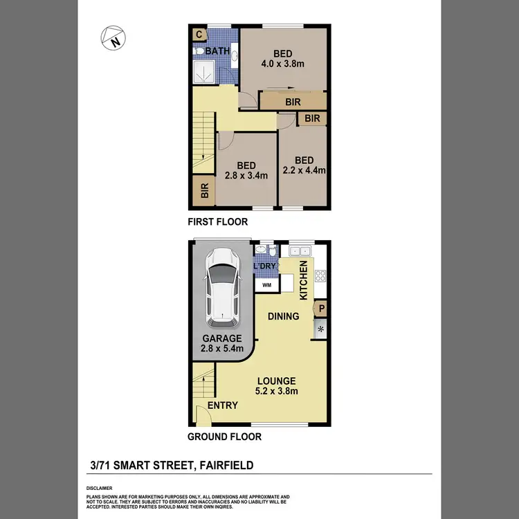 Floorplan of Homely townhouse listing, 3/71-73 Smart Street, Fairfield NSW 2165