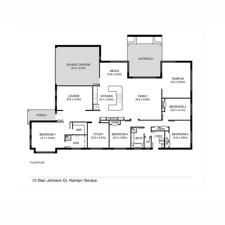 Floorplan of Homely house listing, 13 Stan Johnson Drive, Hamlyn Terrace NSW 2259