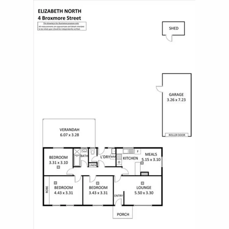 Floorplan of Homely house listing, 4 Broxmore Street, Elizabeth North SA 5113