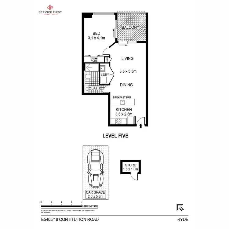 Floorplan of Homely apartment listing, E5405/16 Constitution Road, Ryde NSW 2112
