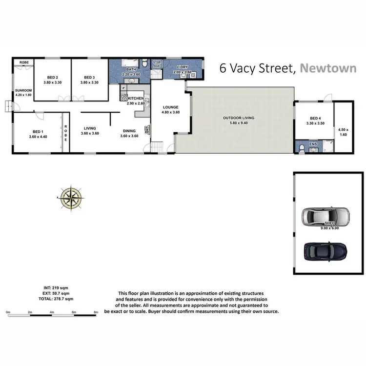 Floorplan of Homely house listing, 6 Vacy Street, Newtown QLD 4350