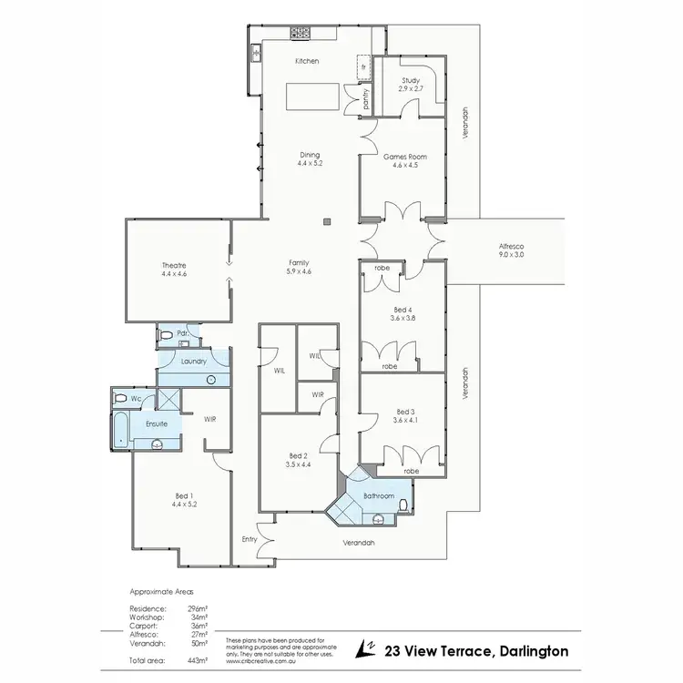 Floorplan of Homely house listing, 23 View Terrace, Darlington WA 6070