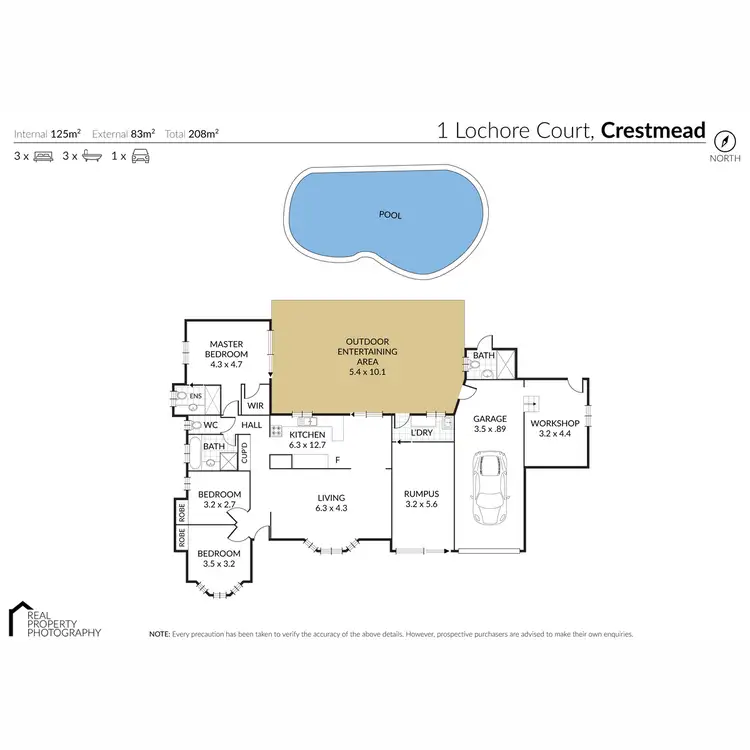 Floorplan of Homely house listing, 1 Lochore Court, Crestmead QLD 4132