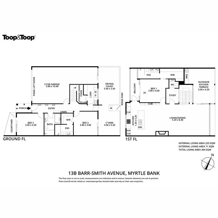 Floorplan of Homely house listing, 13b Barr Smith Avenue, Myrtle Bank SA 5064