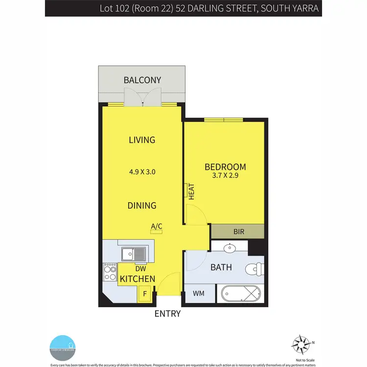 Floorplan of Homely apartment listing, 102/52 Darling Street, South Yarra VIC 3141