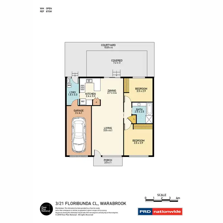 Floorplan of Homely unit listing, 3/21 Floribunda Close, Warabrook NSW 2304