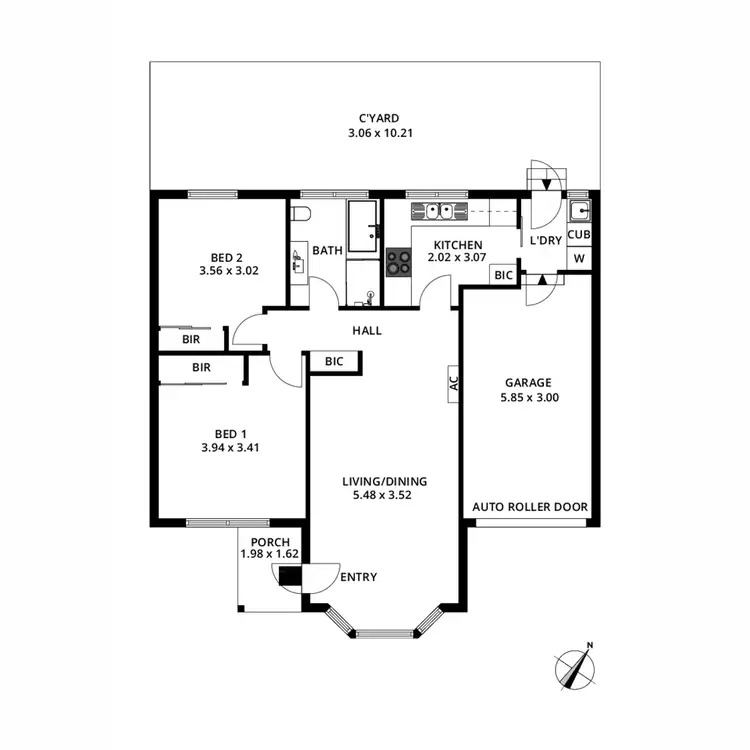 Floorplan of Homely unit listing, 3/60 Third Avenue, St Morris SA 5068