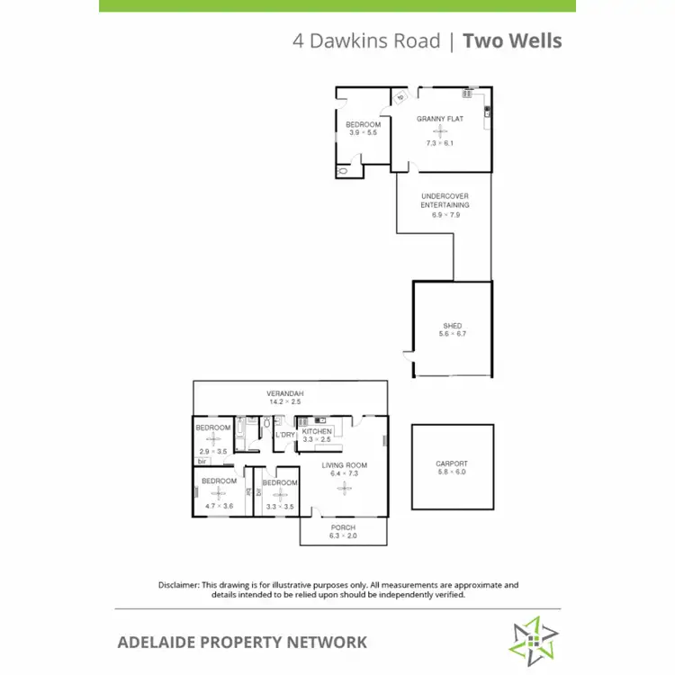 Floorplan of Homely rural property listing, 2 Dawkins Road, Two Wells SA 5501