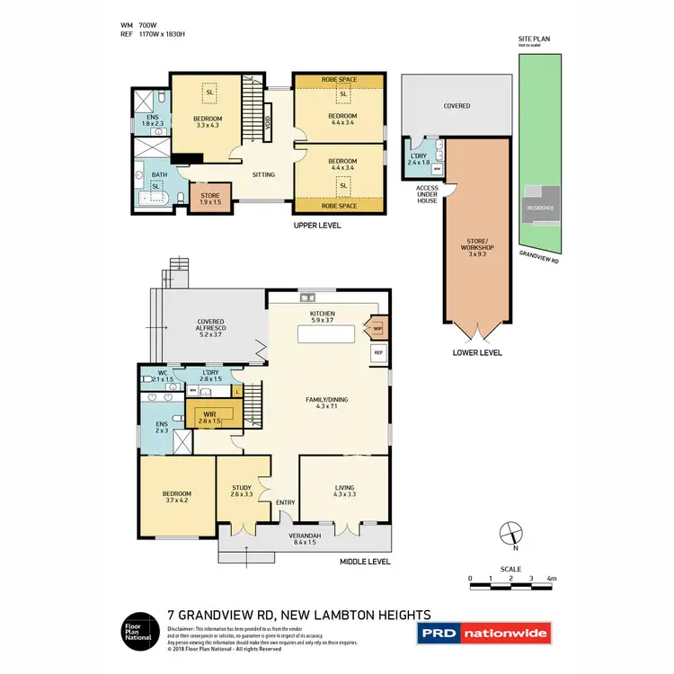 Floorplan of Homely house listing, 7 Grandview Road, New Lambton Heights NSW 2305
