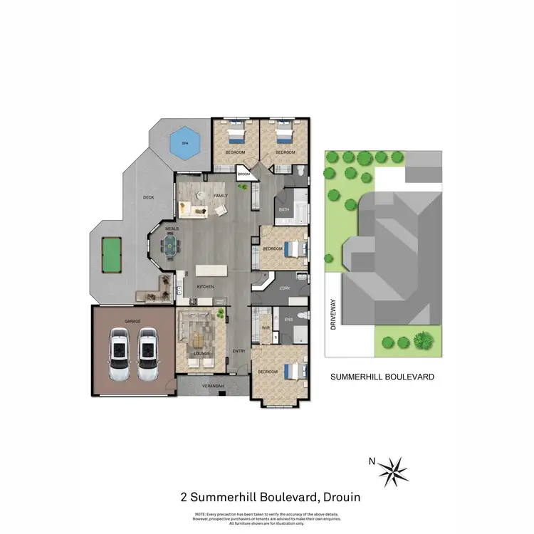 Floorplan of Homely house listing, 2 Summerhill Boulevard, Drouin VIC 3818