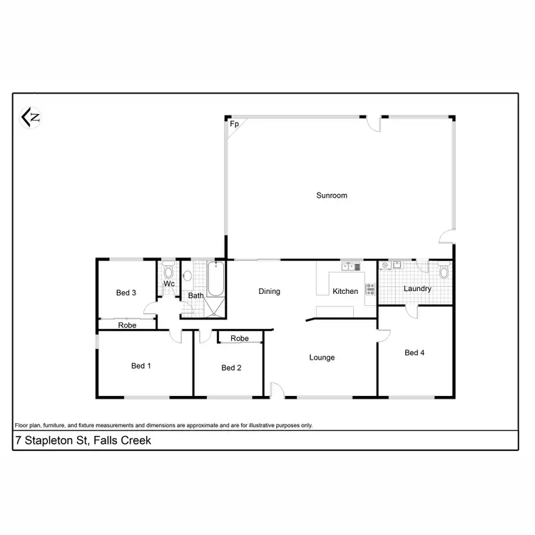 Floorplan of Homely rural property listing, 7 Stapleton Street, Falls Creek NSW 2540