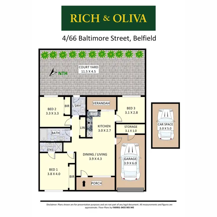 Floorplan of Homely villa listing, 4/66 Baltimore Street, Belfield NSW 2191