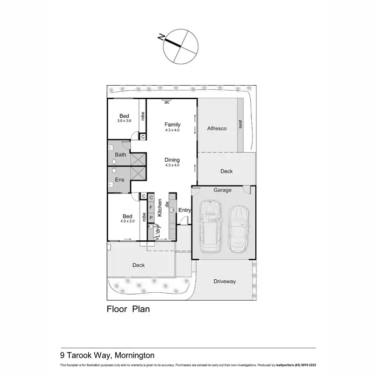 Floorplan of Homely house listing, 9 Tarook Way, Mornington VIC 3931