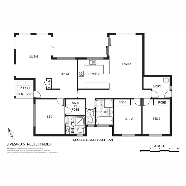 Floorplan of Homely house listing, 8 Vizard Street, Conder ACT 2906