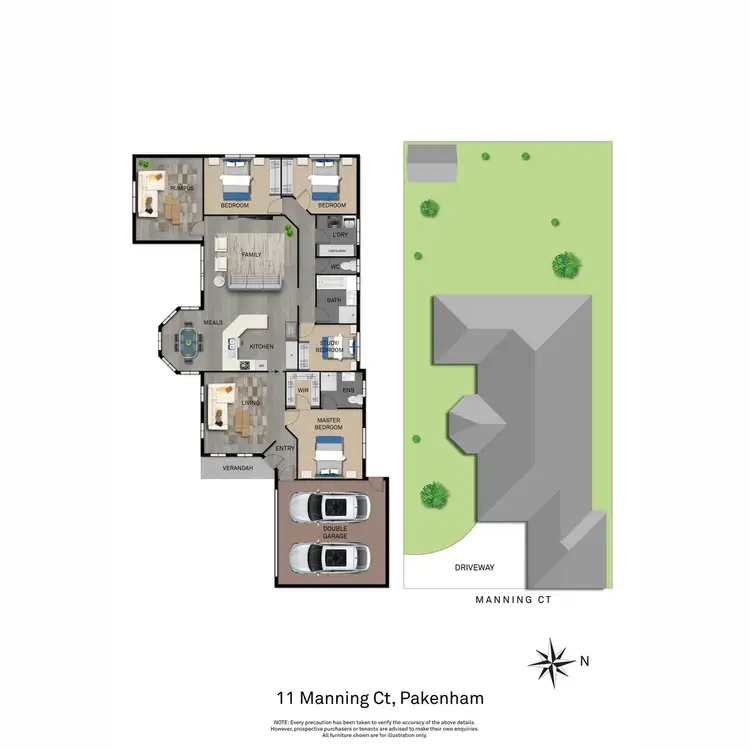 Floorplan of Homely house listing, 11 Manning Court, Pakenham VIC 3810