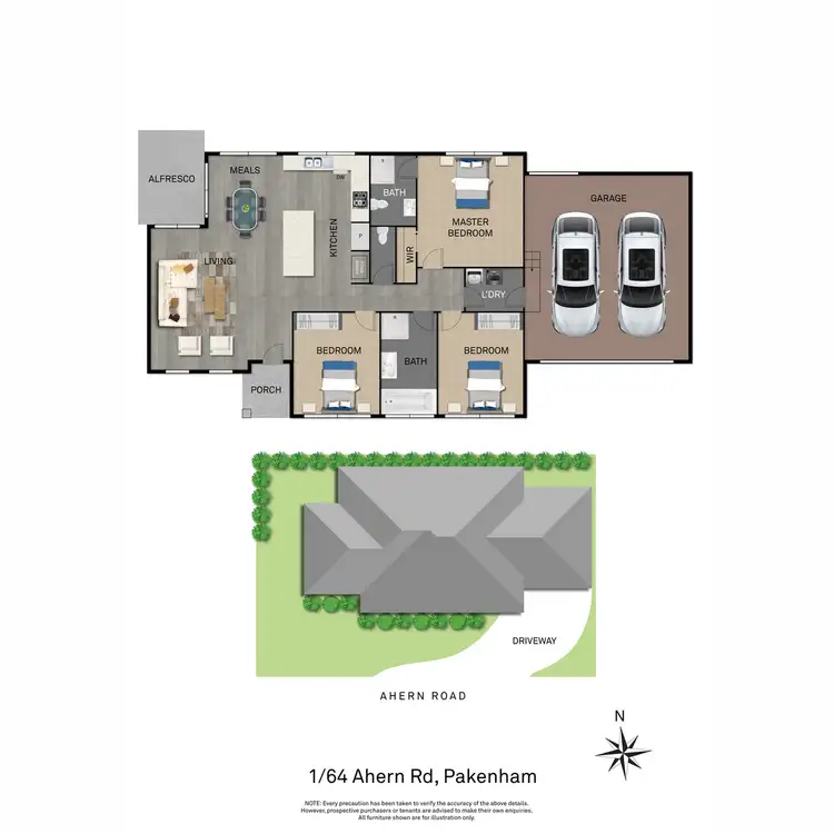 Floorplan of Homely house listing, 1/64 Ahern Road, Pakenham VIC 3810