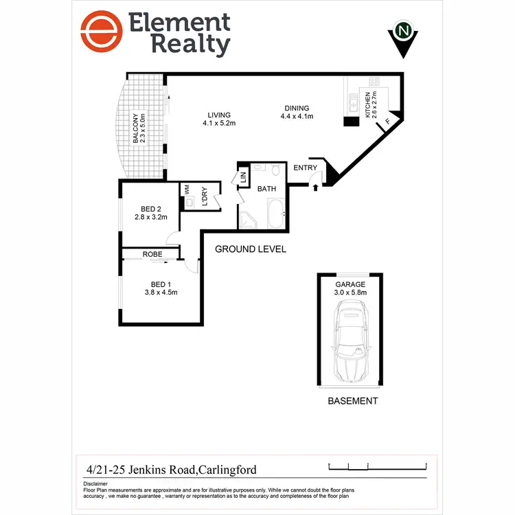 Floorplan of Homely unit listing, 4/21-25 Jenkins Road, Carlingford NSW 2118