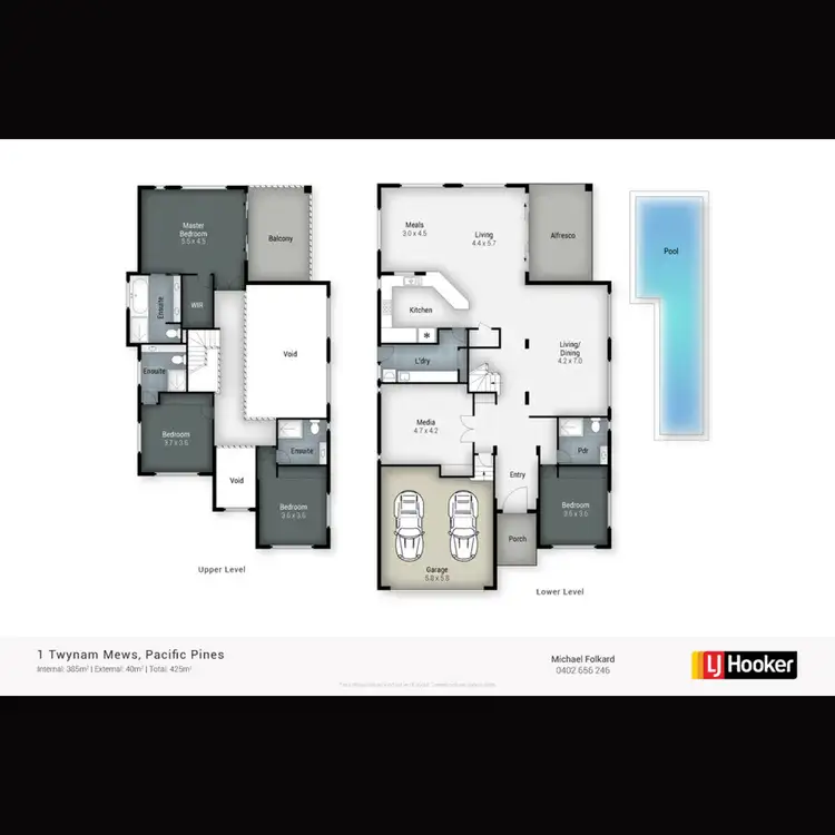 Floorplan of Homely house listing, 1 Twynam Mews, Pacific Pines QLD 4211
