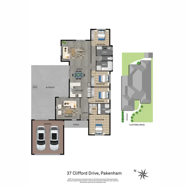 Floorplan of Homely house listing, 37 Clifford Drive, Pakenham VIC 3810
