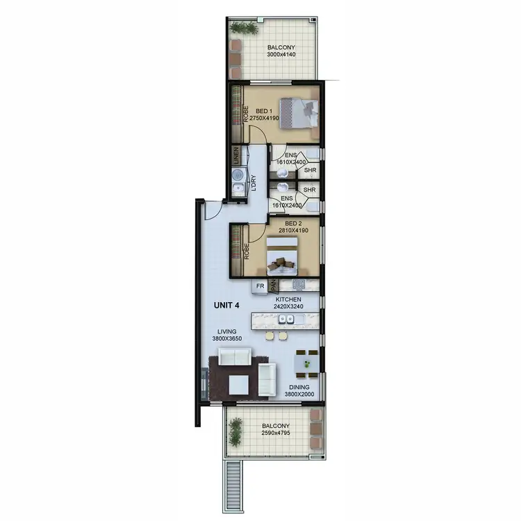 Floorplan of Homely unit listing, 4/316 Hardey Road, Cloverdale WA 6105