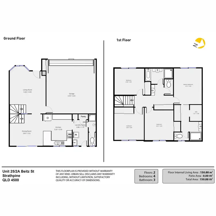 Floorplan of Homely townhouse listing, 25/2A Beitz Street, Strathpine QLD 4500