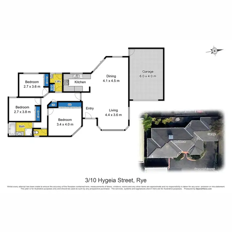 Floorplan of Homely unit listing, 3/10 Hygeia Stree, Rye VIC 3941