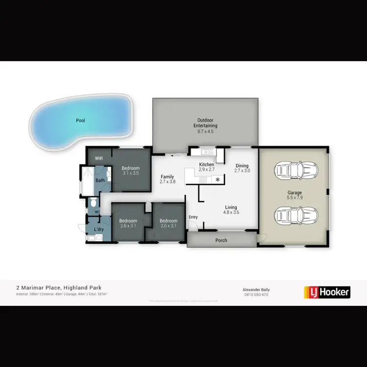 Floorplan of Homely house listing, 2 Marimar Place, Highland Park QLD 4211