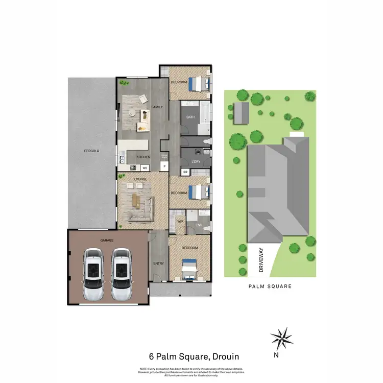 Floorplan of Homely house listing, 6 Palm Square, Drouin VIC 3818