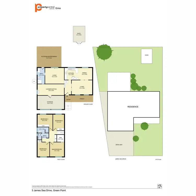 Floorplan of Homely house listing, 3 James Sea Drive, Green Point NSW 2251