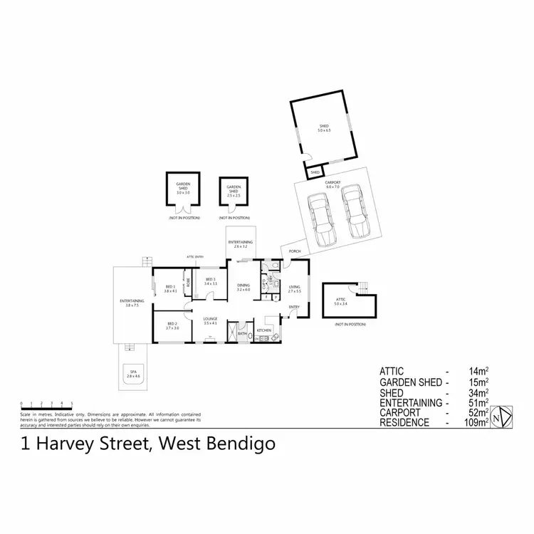 Floorplan of Homely house listing, 1 Harvey Street, West Bendigo VIC 3550