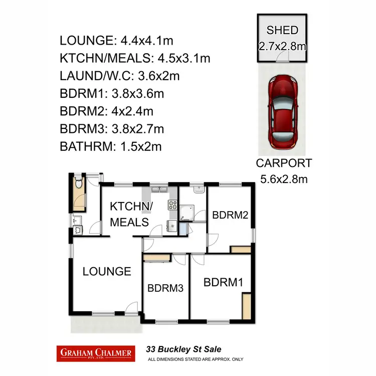 Floorplan of Homely house listing, 33 Buckley Street, Sale VIC 3850