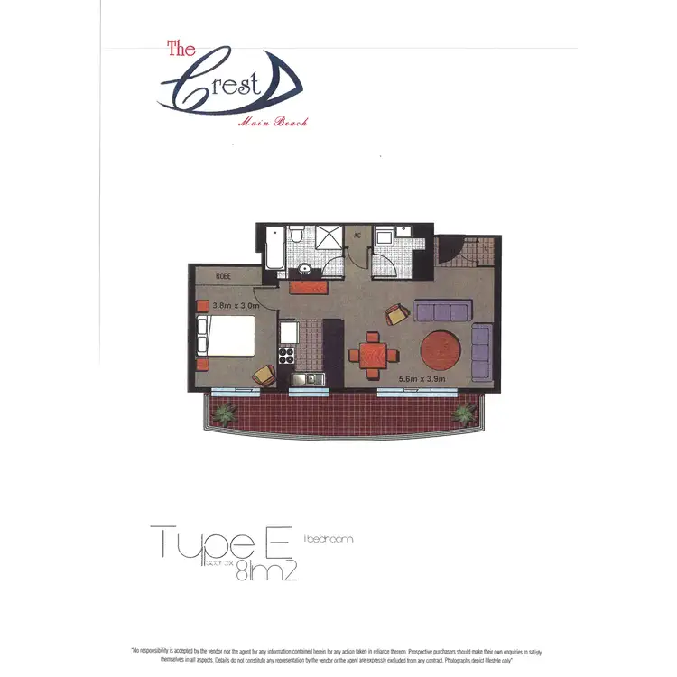 Floorplan of Homely apartment listing, The Crest, 15 Breaker Street, Main Beach QLD 4217