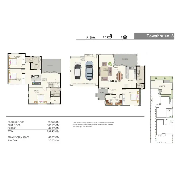 Floorplan of Homely townhouse listing, Unit 3/17 Scarlet Ash Drive, Templestowe Lower VIC 3107