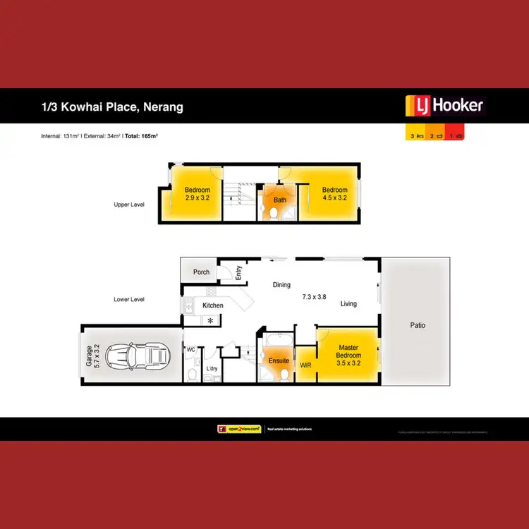Floorplan of Homely semi-detached listing, 1/3 Kowhai Place, Nerang QLD 4211