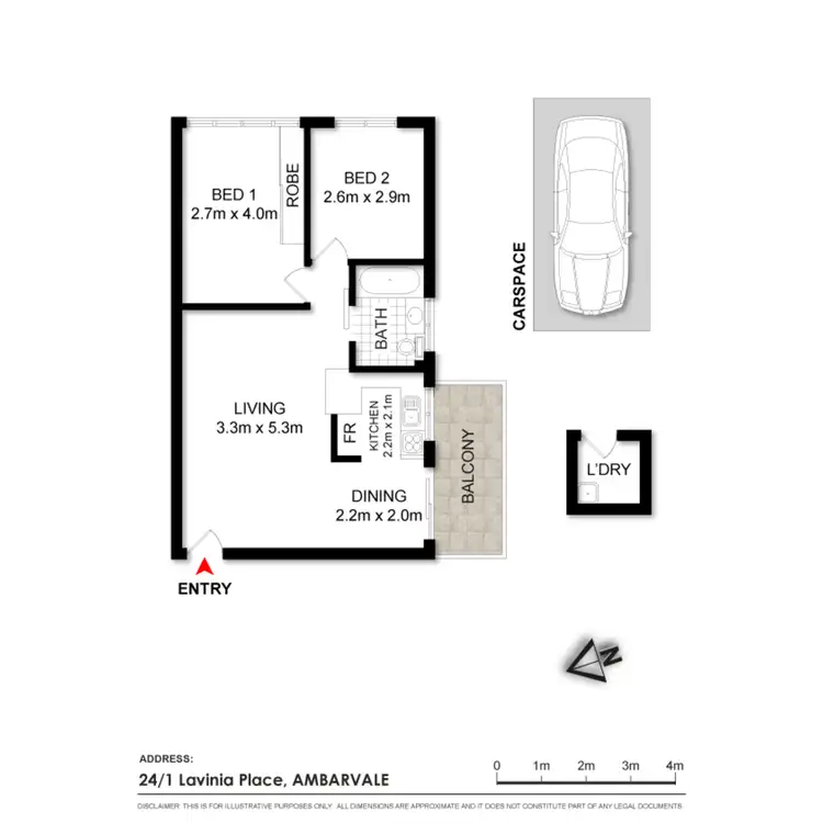 Floorplan of Homely flat listing, 24/1 Lavinia Place, Ambarvale NSW 2560