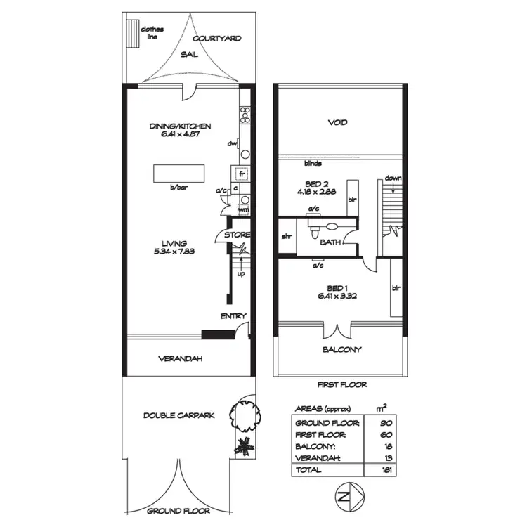 Floorplan of Homely townhouse listing, 100A Coglin Street, Brompton SA 5007