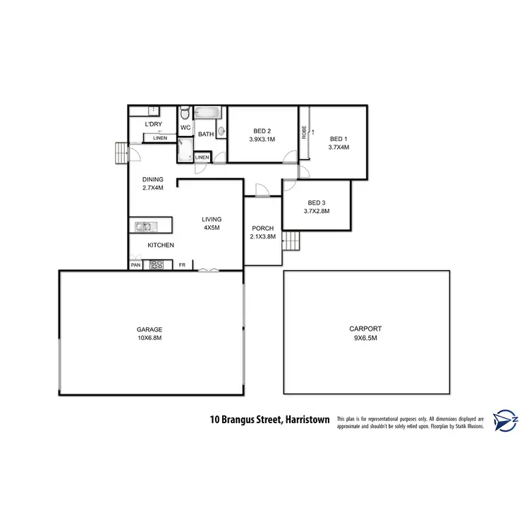 Floorplan of Homely house listing, 10 Brangus Street, Harristown QLD 4350
