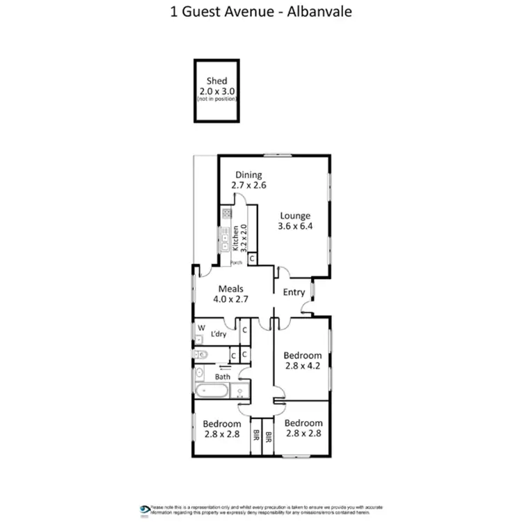 Floorplan of Homely house listing, 1 Guest Avenue, Albanvale VIC 3021