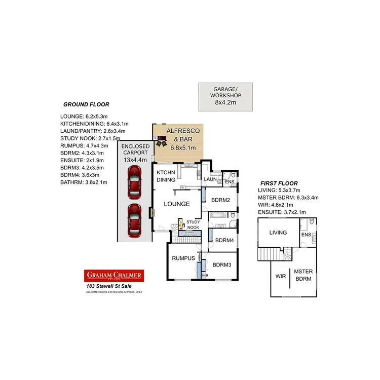 Floorplan of Homely house listing, 183 Stawell Street, Sale VIC 3850