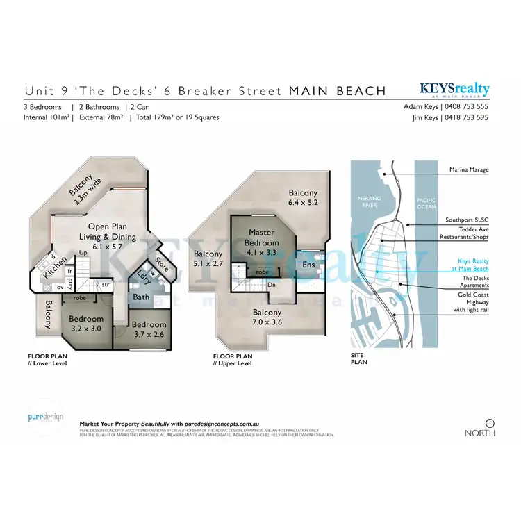 Floorplan of Homely apartment listing, The Decks, 6 Breaker Street, Main Beach QLD 4217