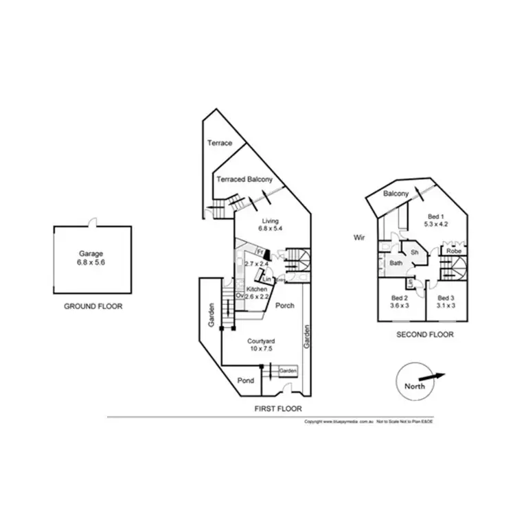 Floorplan of Homely townhouse listing, 10/19 Ridge Street, South Perth WA 6151