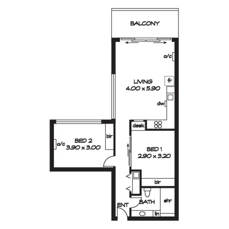 Floorplan of Homely apartment listing, 708/185 Morphett Street, Adelaide SA 5000