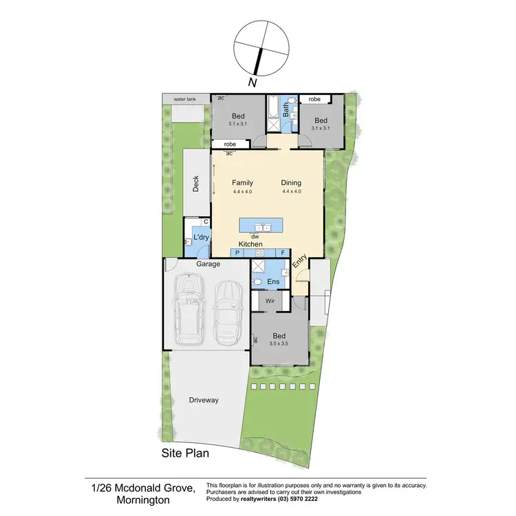 Floorplan of Homely unit listing, 1/26 Macdonald Grove, Mornington VIC 3931