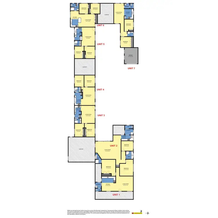 Floorplan of Homely block of units listing, Units 1-7 94 Main Street, Elliminyt VIC 3250